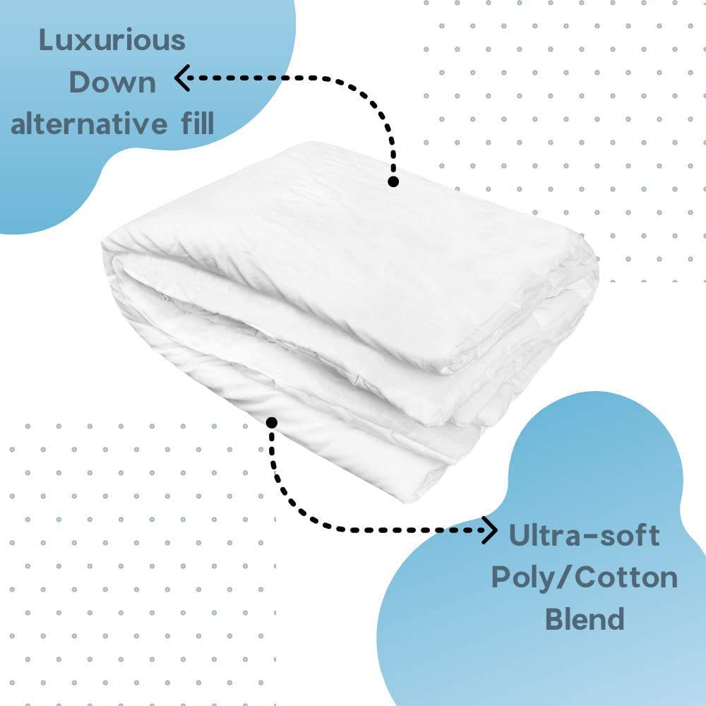 Polyfill - Edredón para cuna y cama, ligero y transpirable, para bebé (36 x 51), color blanco