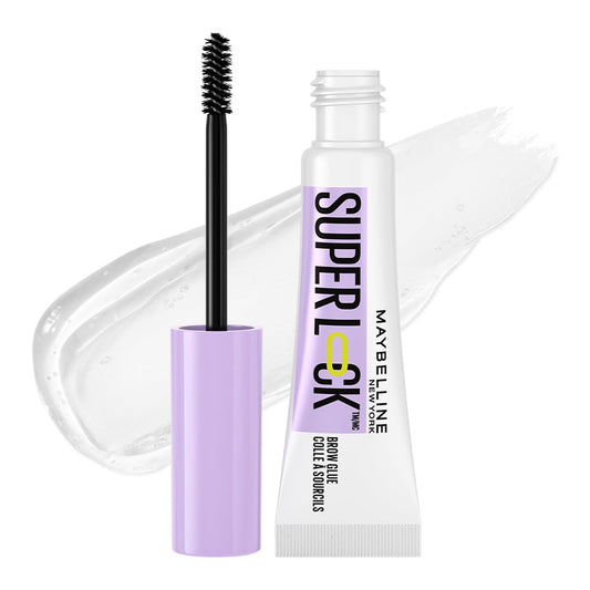 Maybelline New York SuperLock Gel fijador de cejas transparente, 7ml. Cejas esculpidas y estilizadas hasta por 24H, laminado rápido, sin sensación pegajosa, a prueba de sudor