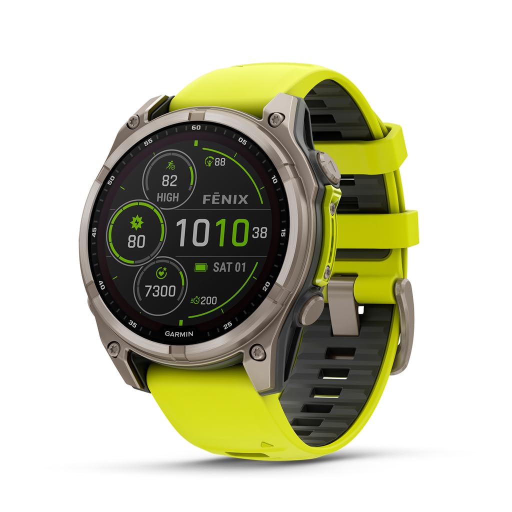 Reloj Garmin Fenix 8 Grafito Amper Yelow ZafiroSolar 47mm