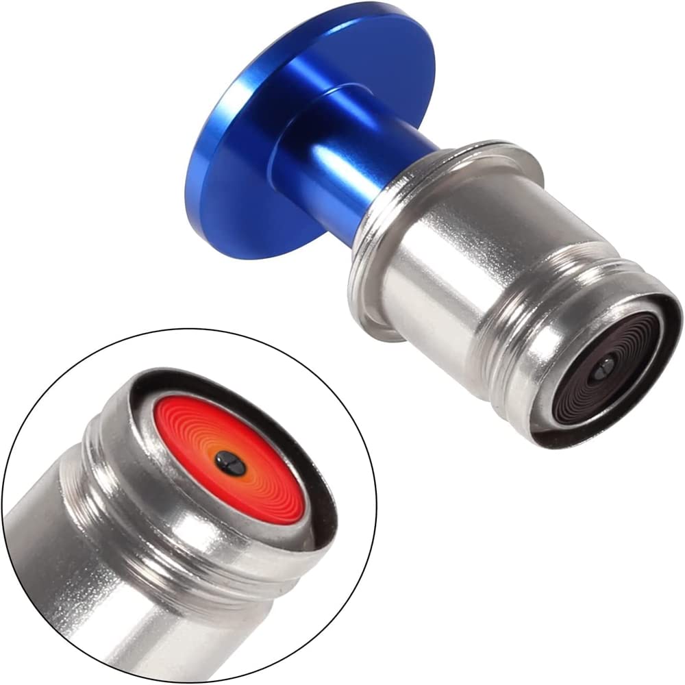 Encendedor de cigarrillos de coche con botones de repuesto para el pánico y antiincendio, 12 V, fuente de alimentación, se adapta a la mayoría de vehículos de automóviles (MISIL de fuego rojo)