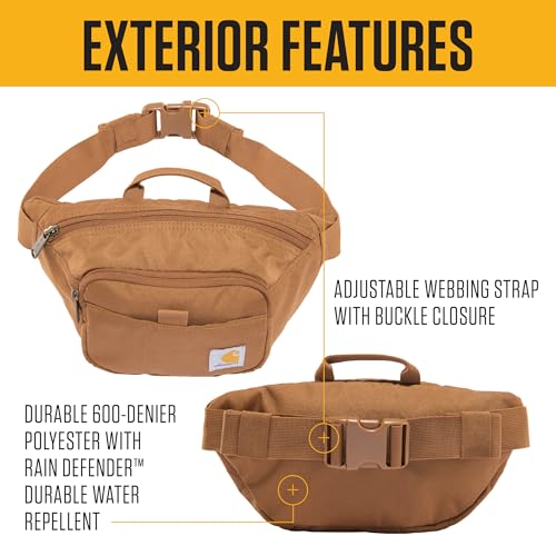 Carhartt - Riñonera unisex, Grava, Una talla, Riñonera ajustable, duradera, resistente al agua
