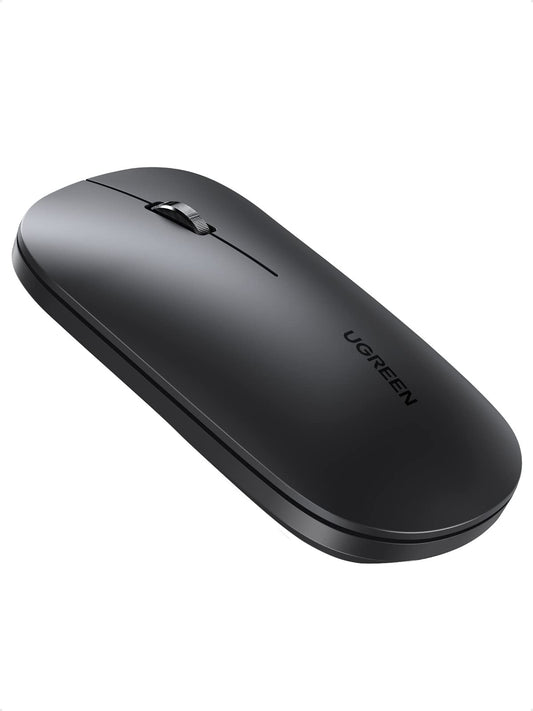 Ratón Inalámbrico UGREEN Negro con Bluetooth y USB 2.4G Silencioso 4000 dpi para MacBook iPad Windows Linux macOS