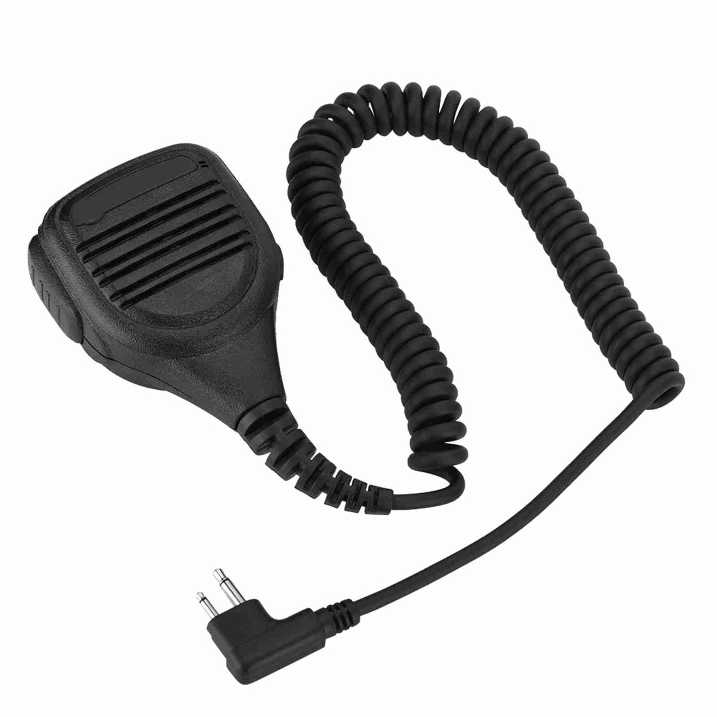 Hakeeta Micrófono de Mano Radio bidireccional Altavoz Mic 2 Pin Compatible para GP88S, GP2000, GP88, GP3688, transceptor de Walkie Talkie con Clip de cinturón de Acero, Negro