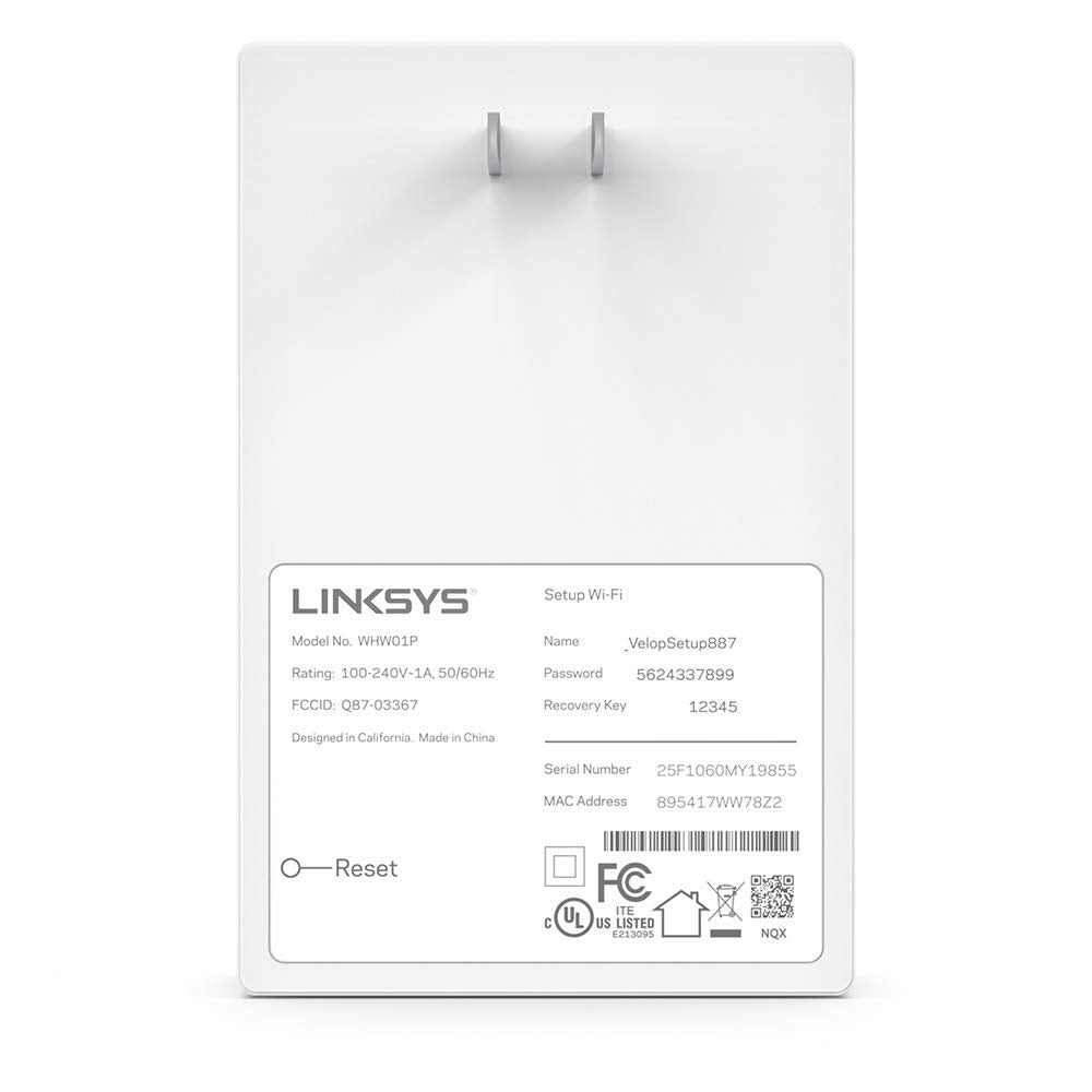 Linksys Velop - Sistema de Malla Inteligente WiFi para Todo el hogar, Funciona con tu Sistema Velop para Extender el Rango y la Velocidad (Reacondicionado)