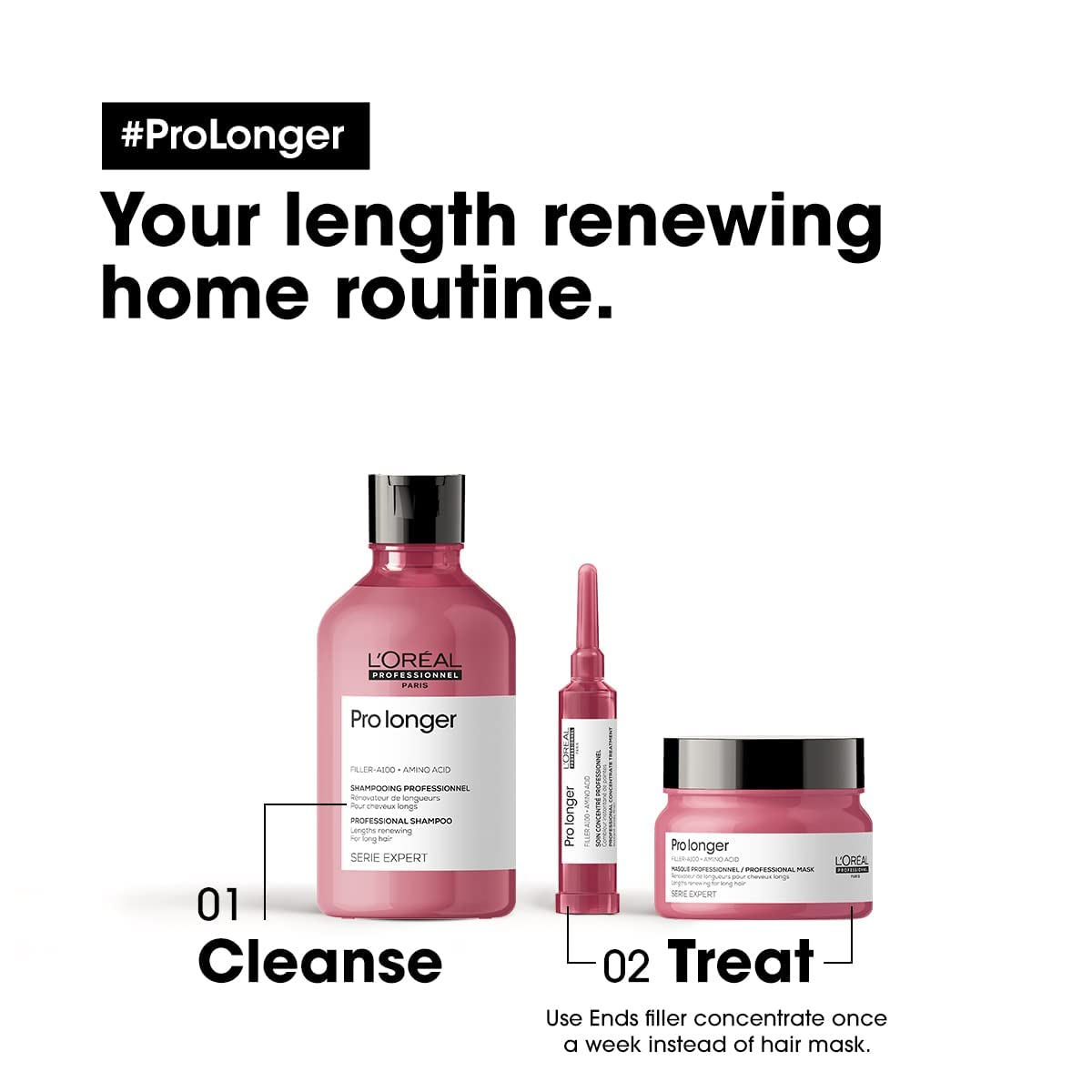 Mascarilla Tratamiento L'Oreal Professionnel Negro Engrosadora para un Cabello Más Largo y Saludable