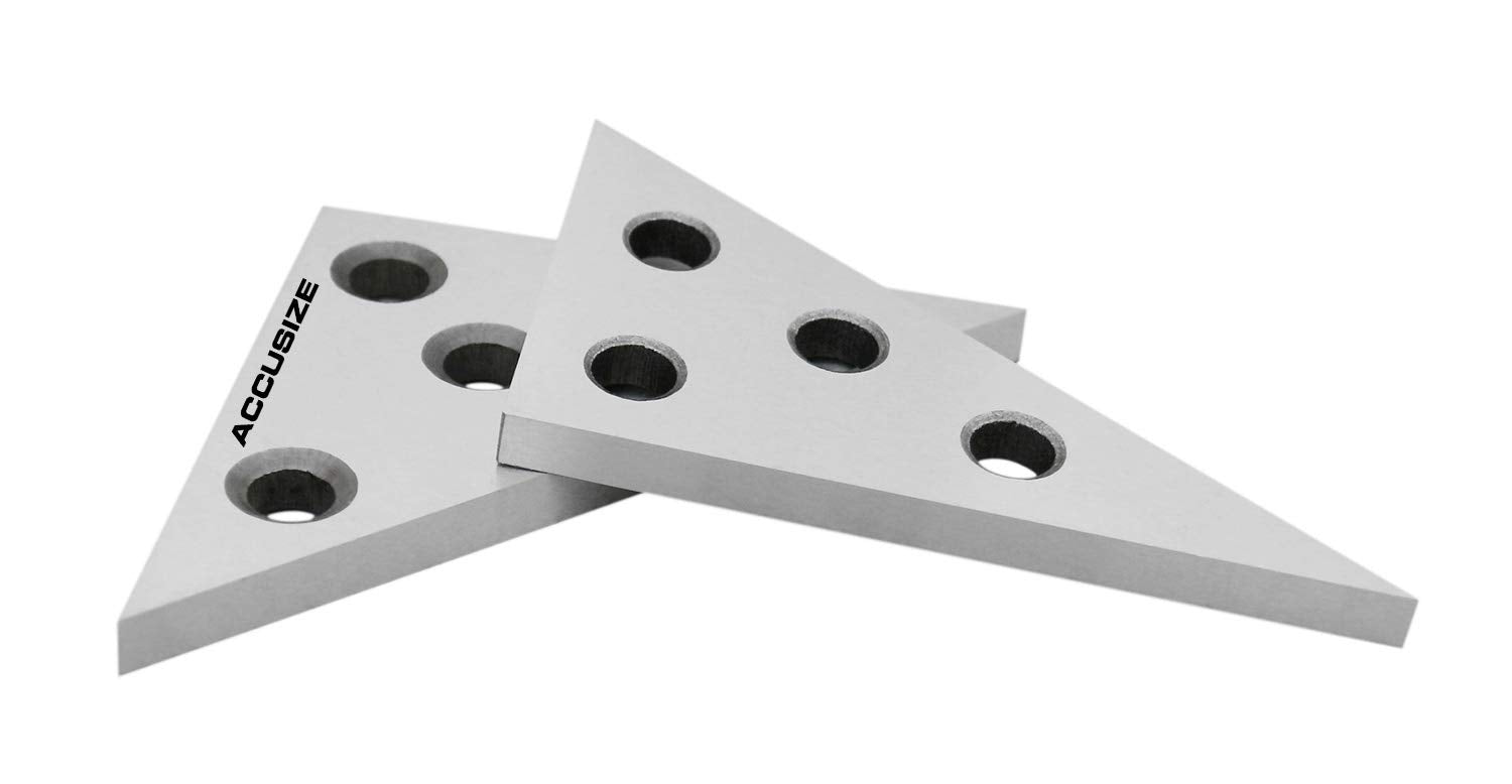 Juego de Placas de Ángulo Sólido Accusize Industrial Tools 30-60-90 y 45-45-90 Grados