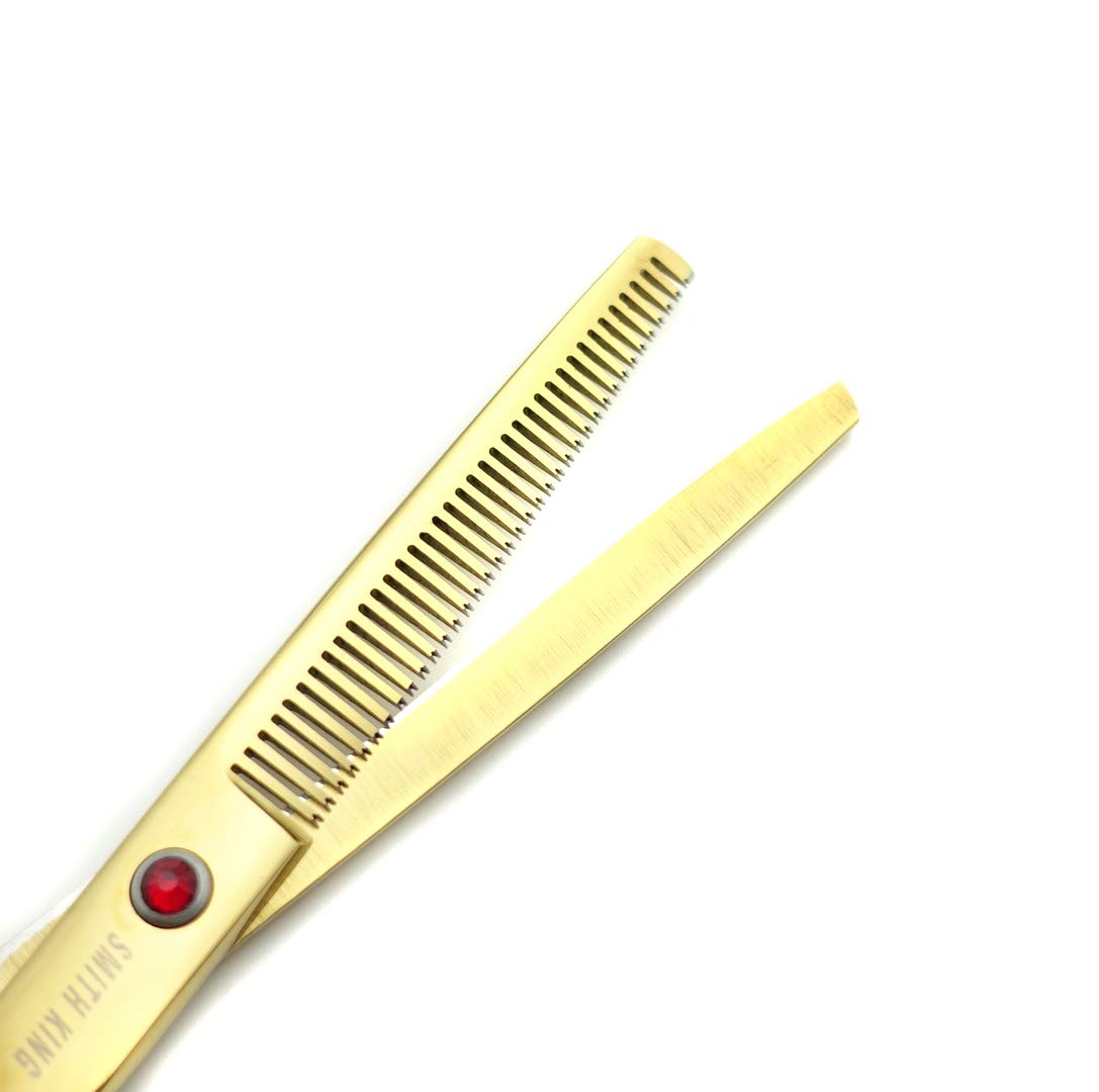 Juego de tijeras profesionales de corte de pelo con maquinilla de afeitar de 6.0/7.0 pulgadas, Dorado, 7.0 Inch