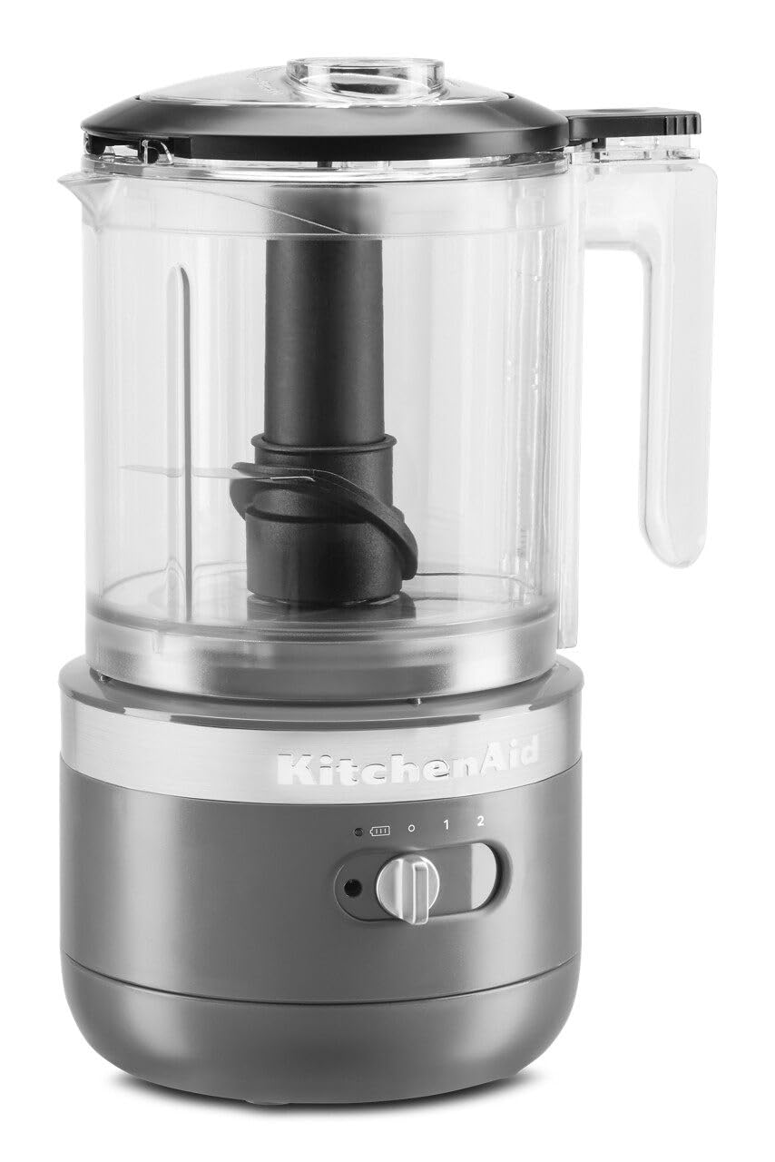 KitchenAid KFCB519DG - Picador de alimentos inalámbrico, 5 tazas, color gris carbón