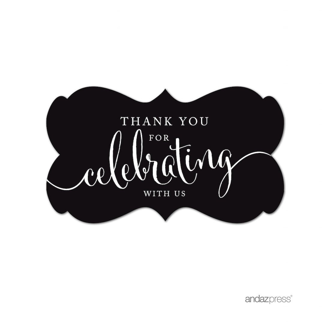 Andaz Press Etiqueta para sobre , Thank You for Celebrating Negro, 1, 36.00