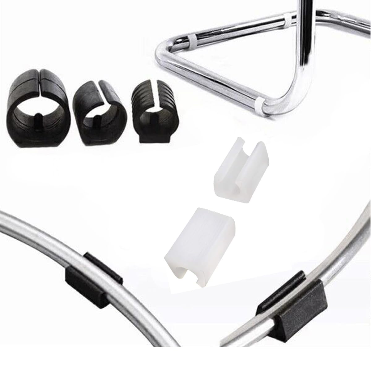 20 tapas de pie para silla con forma de U de 30 mm de diámetro (negro)