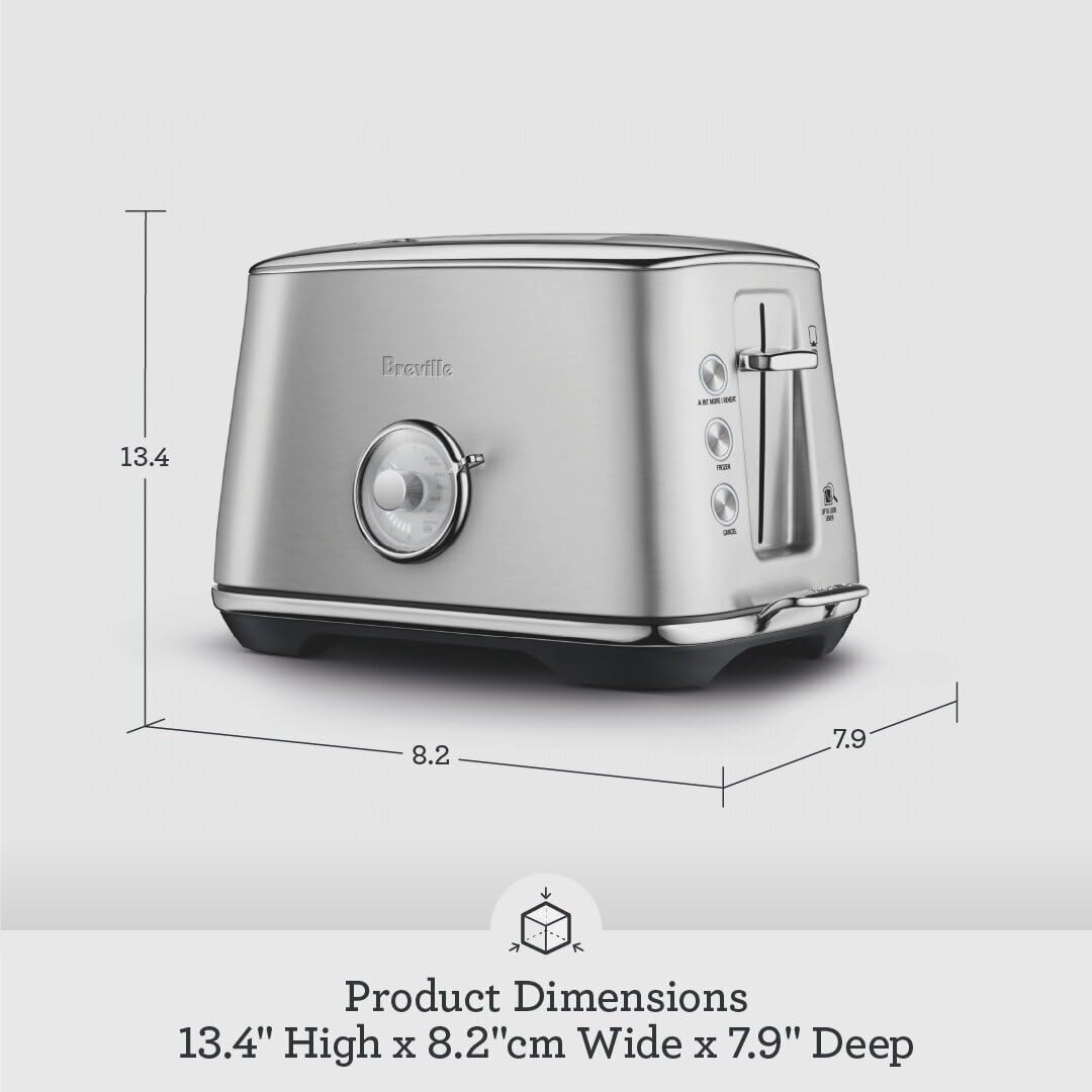 La tostadora Breville Toast Select Luxe de 2 rebanadas, acero inoxidable cepillado, STA735