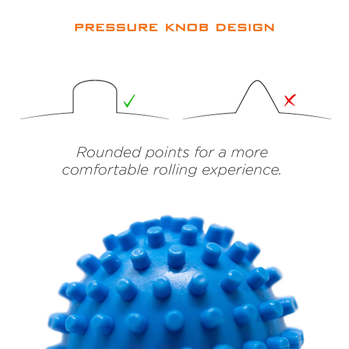 Bola de Masaje ProStretch Addaday Azul con Textura para Alivio de Fascitis Plantar
