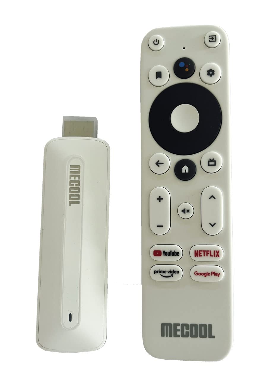 TV Stick MECOOL White Amlogic S805X2 Android 11 WiFi 4K HDR 1080P