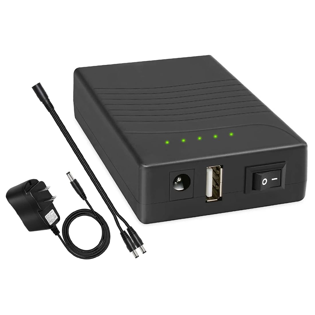 Batería Recargable de Ion de Litio 12V 3000mAh TalentCell Negra con Salida Dual para Tiras LED y Cámaras CCTV
