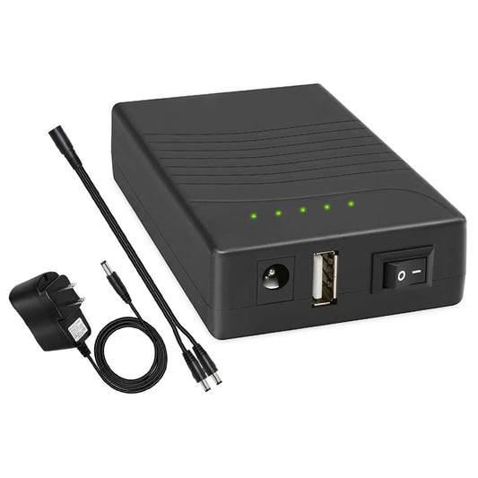Batería Recargable de Ion de Litio 12V 3000mAh TalentCell Negra con Salida Dual para Tiras LED y Cámaras CCTV