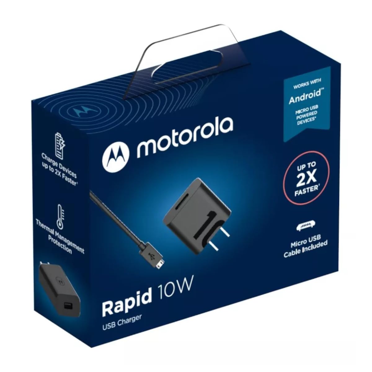Cargador motorola 10W con Cable Micro USB Carga Media