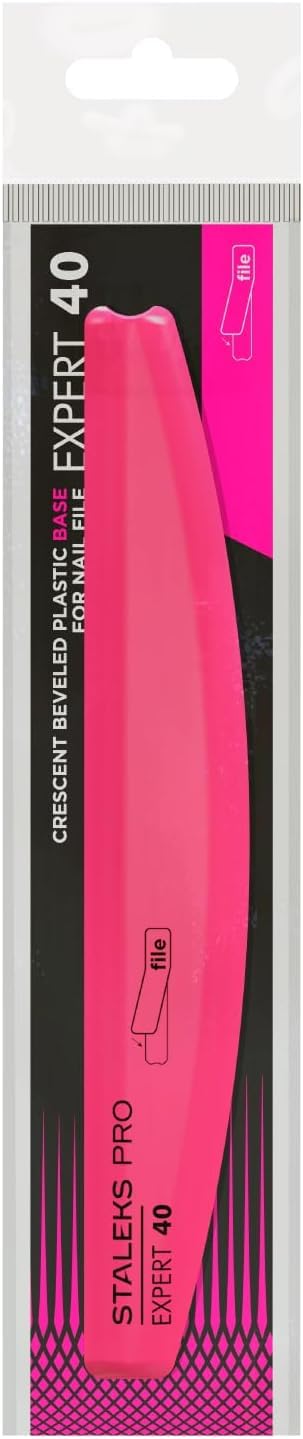 Staleks Pro, SPBE-40 - Base acrílica para limas de uñas desechables (acrílico), diseño de luna media