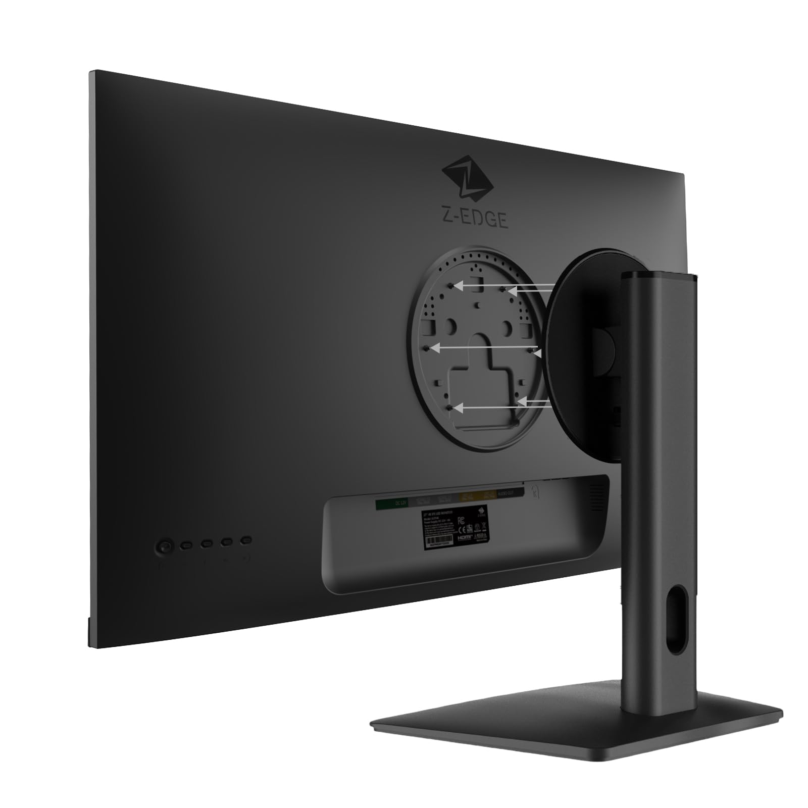 Monitor LED IPS Z-Edge 27 Pulgadas Ultra HD 4K Negro Frecuencia de Actualización 75 Hz para Juegos