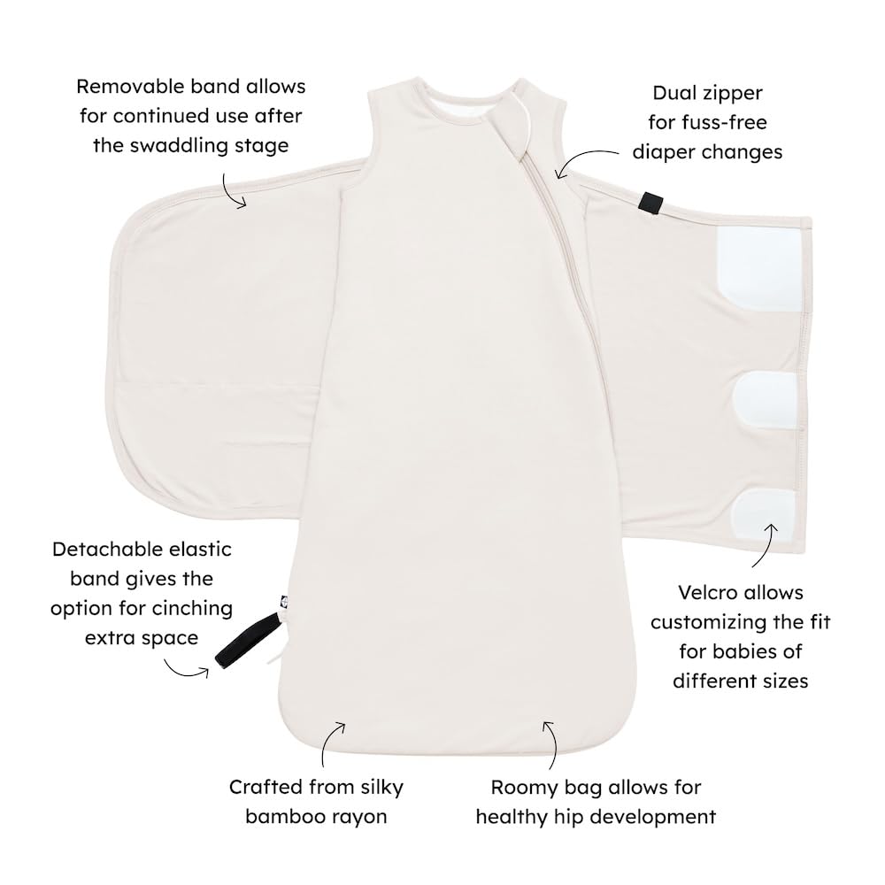 KYTE BABY - Bolsa de dormir unisex de rayón hecha de bambú para bebés, 1.0 tog, Avena, X-Small