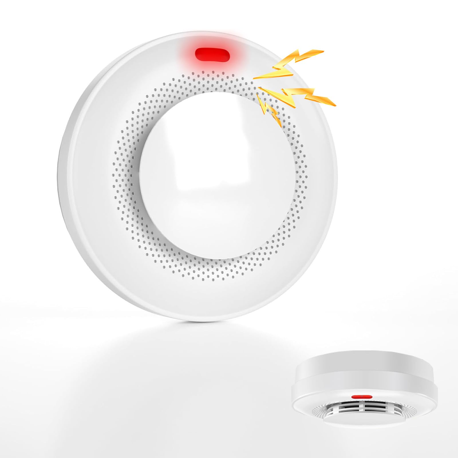 Alarma Detector de Humo RYEWGRV Blanco con Advertencia Sonora y LED