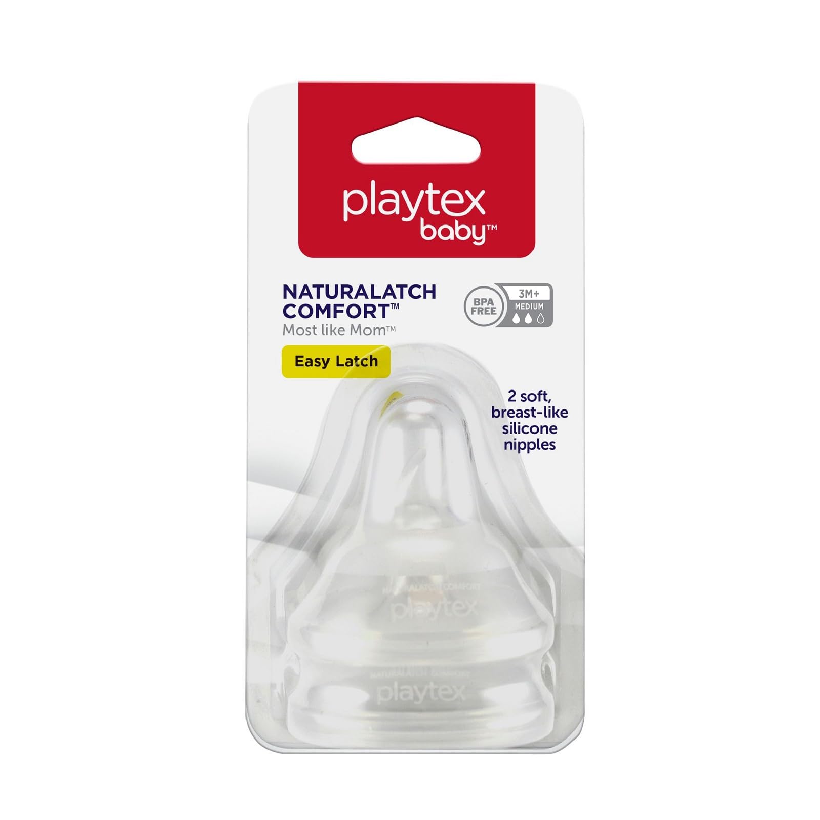 Biberón Playtex Baby NATURALATCH Medio Flujo 2 Unidades