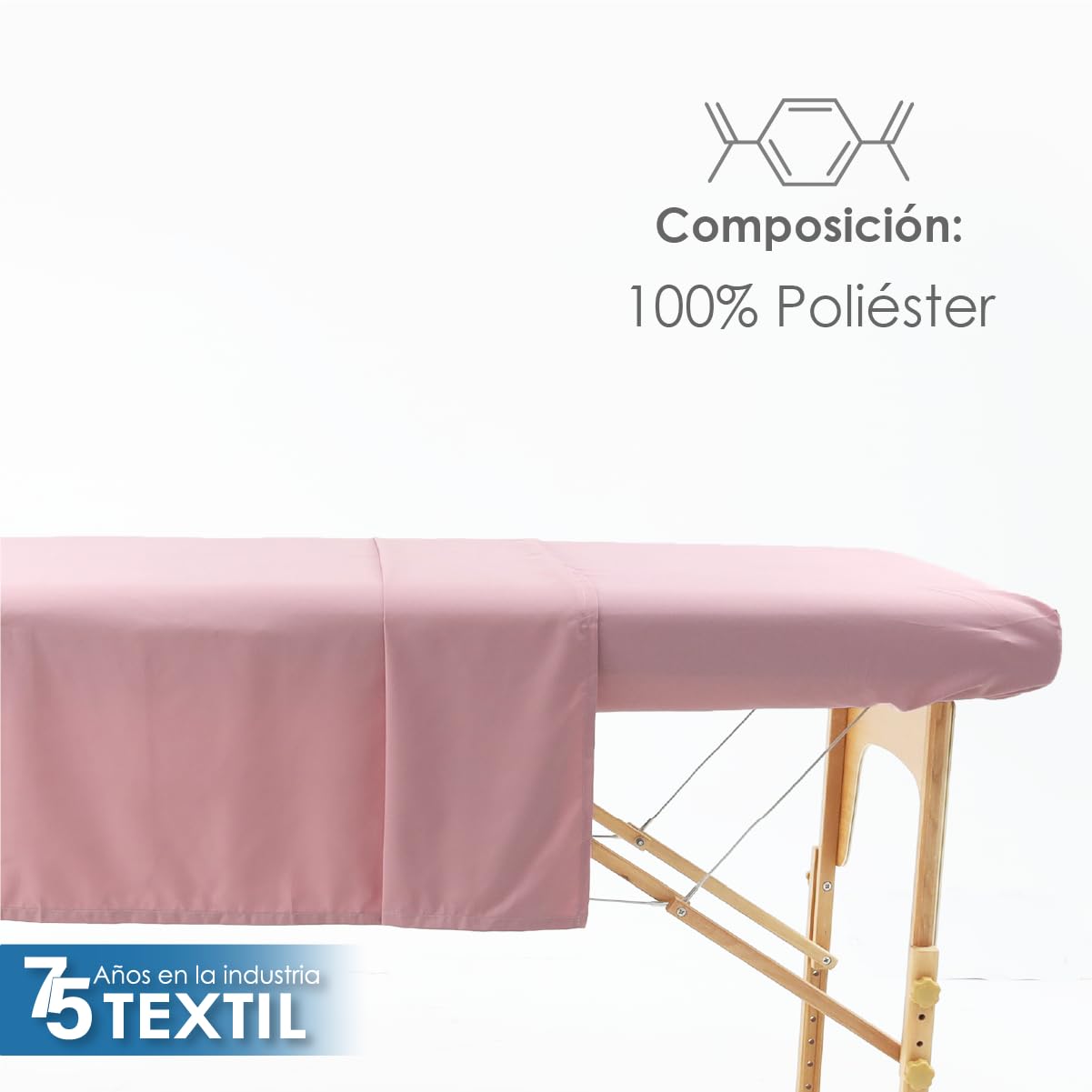 La Nueva Perla Juego Sabana Camilla Masaje Spa Exploracion Microfibra Color (Palo de Rosa, 1 Juego (2 Piezas))