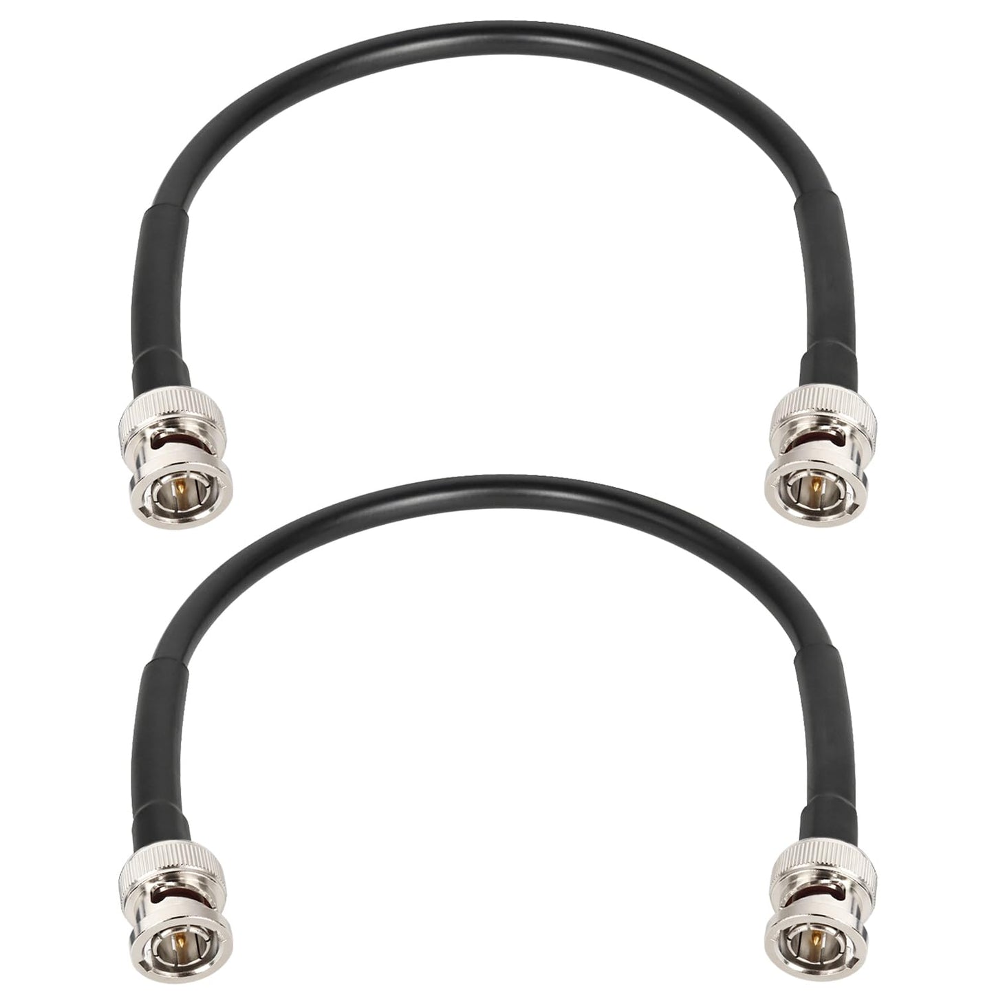 XRDS - Cable RF 12G SDI 1FT 2PCS, cables de vídeo SDI 3G/6G/12G 75ohm BNC macho compatible con HD-SDI/3G/6G-SDI/4K/8K para cámara de seguridad de vídeo convertidor SDI