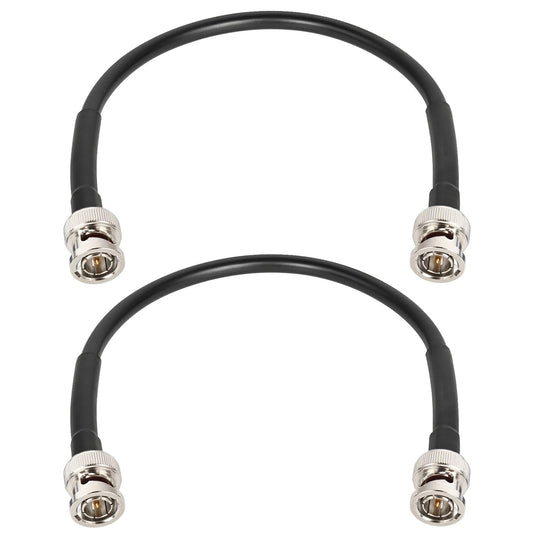 XRDS - Cable RF 12G SDI 1FT 2PCS, cables de vídeo SDI 3G/6G/12G 75ohm BNC macho compatible con HD-SDI/3G/6G-SDI/4K/8K para cámara de seguridad de vídeo convertidor SDI