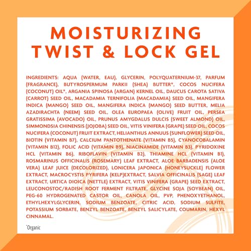 CANTU - Gel hidratante Twist & Lock de manteca de karité para cabello natural, 13 onzas, 1 unidad