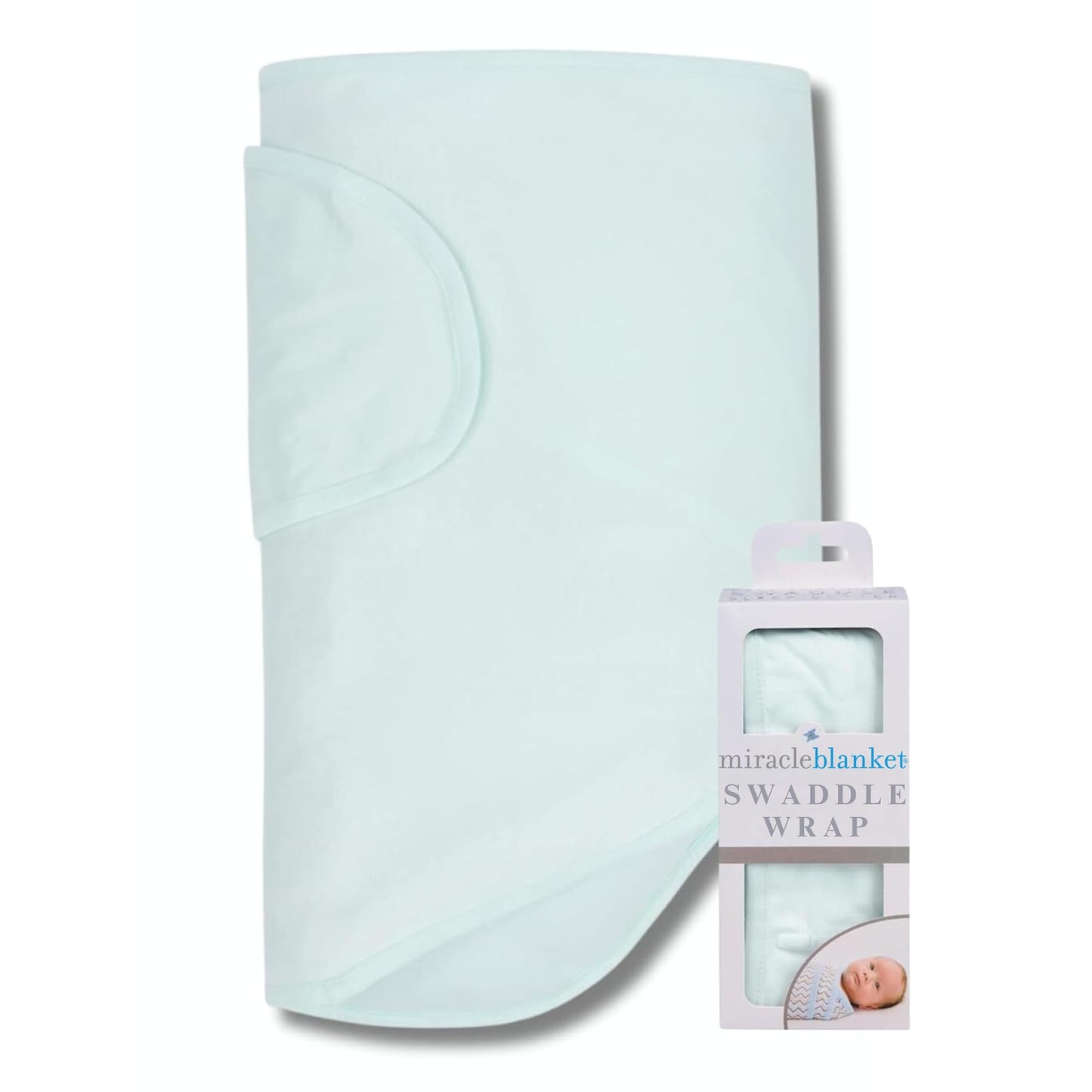 Miracle - Manta Envolvente para Dormir – Ayuda a tu recién Nacido más Tiempo – Saco de Dormir Suave y Seguro para bebés – Manta de Envolver fácil de Usar para un bebé Tranquilo (Menta)