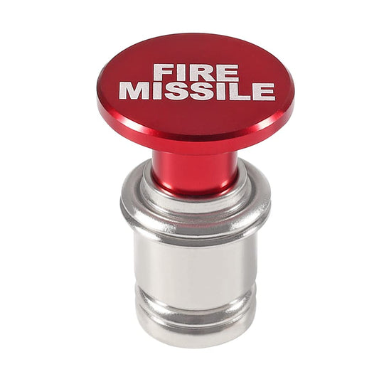 Encendedor de cigarrillos de coche con botones de repuesto para el pánico y antiincendio, 12 V, fuente de alimentación, se adapta a la mayoría de vehículos de automóviles (MISIL de fuego rojo)