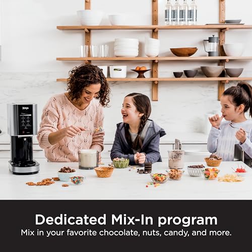 Máquina para Hacer Helados Ninja Plateada con 7 Programas y 2 Recipientes
