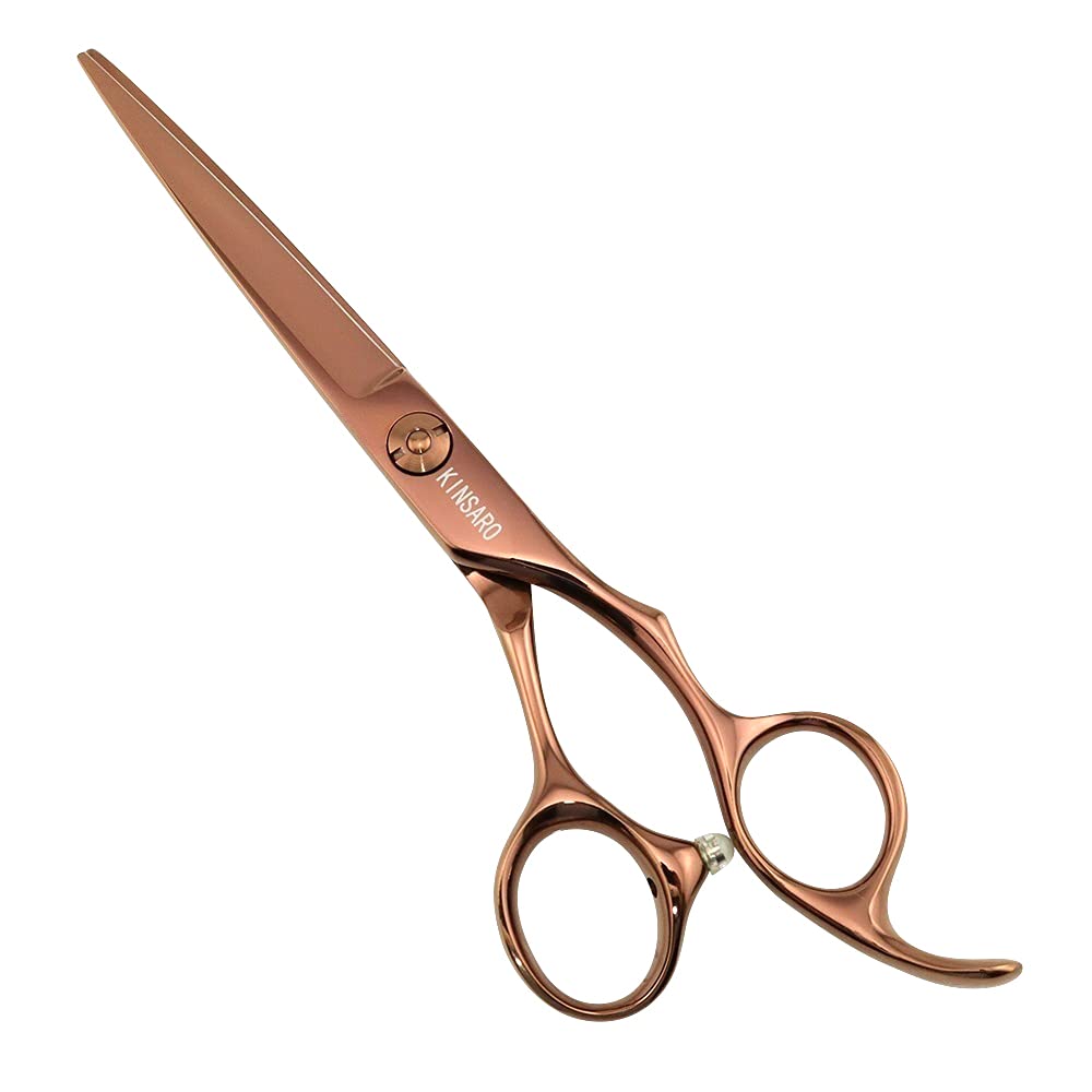 KINSARO - Tijeras profesionales de corte de pelo de 6 pulgadas - Tijeras de peluquero de borde convexo 440C