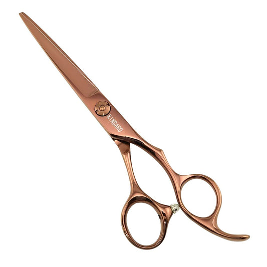 KINSARO - Tijeras profesionales de corte de pelo de 6 pulgadas - Tijeras de peluquero de borde convexo 440C