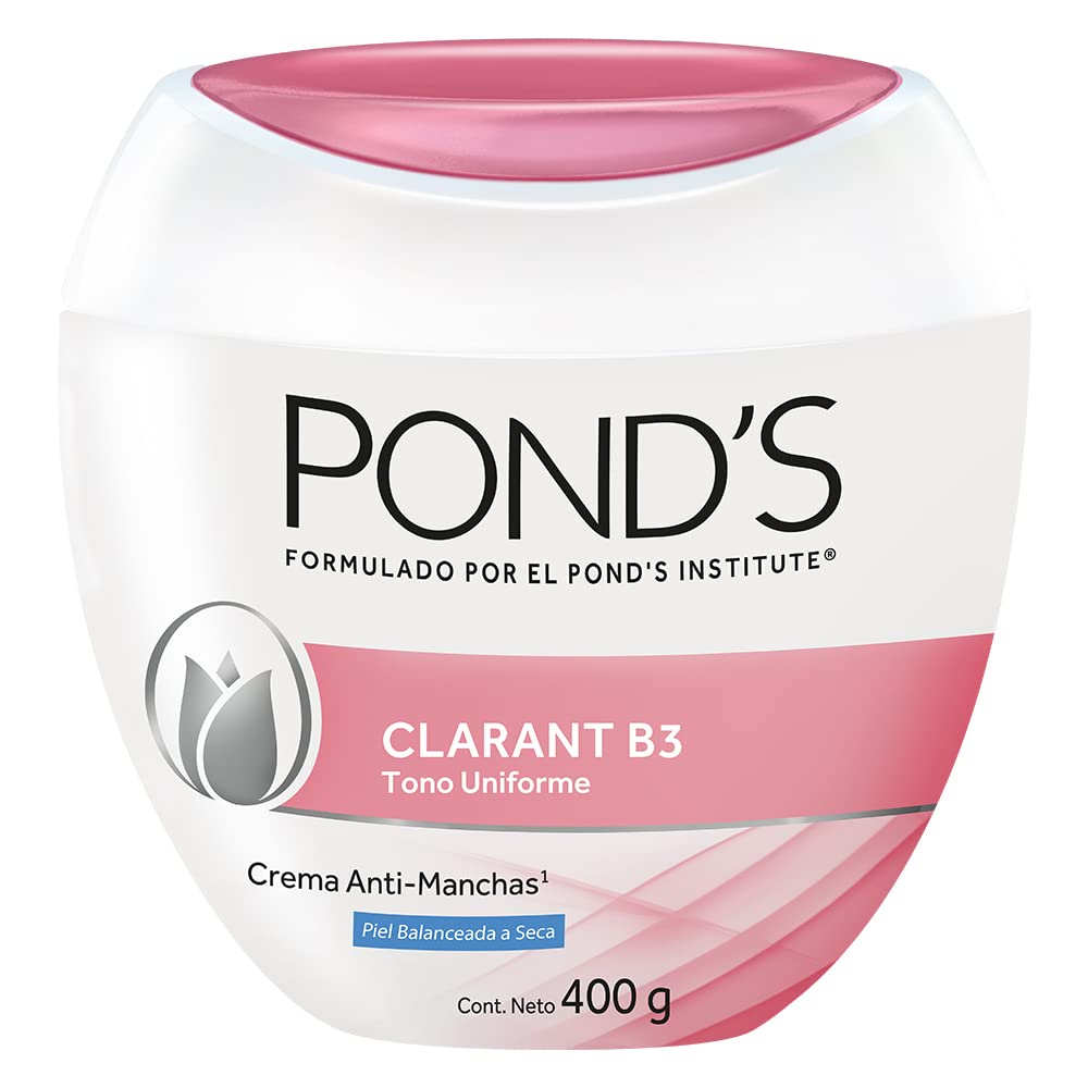 Pond's Crema Facial Anti-manchas Clarant B3 Piel Balanceada a Seca 400 g + Crema Facial Clarant B3 con Factor de Protección Solar 30, 200 g