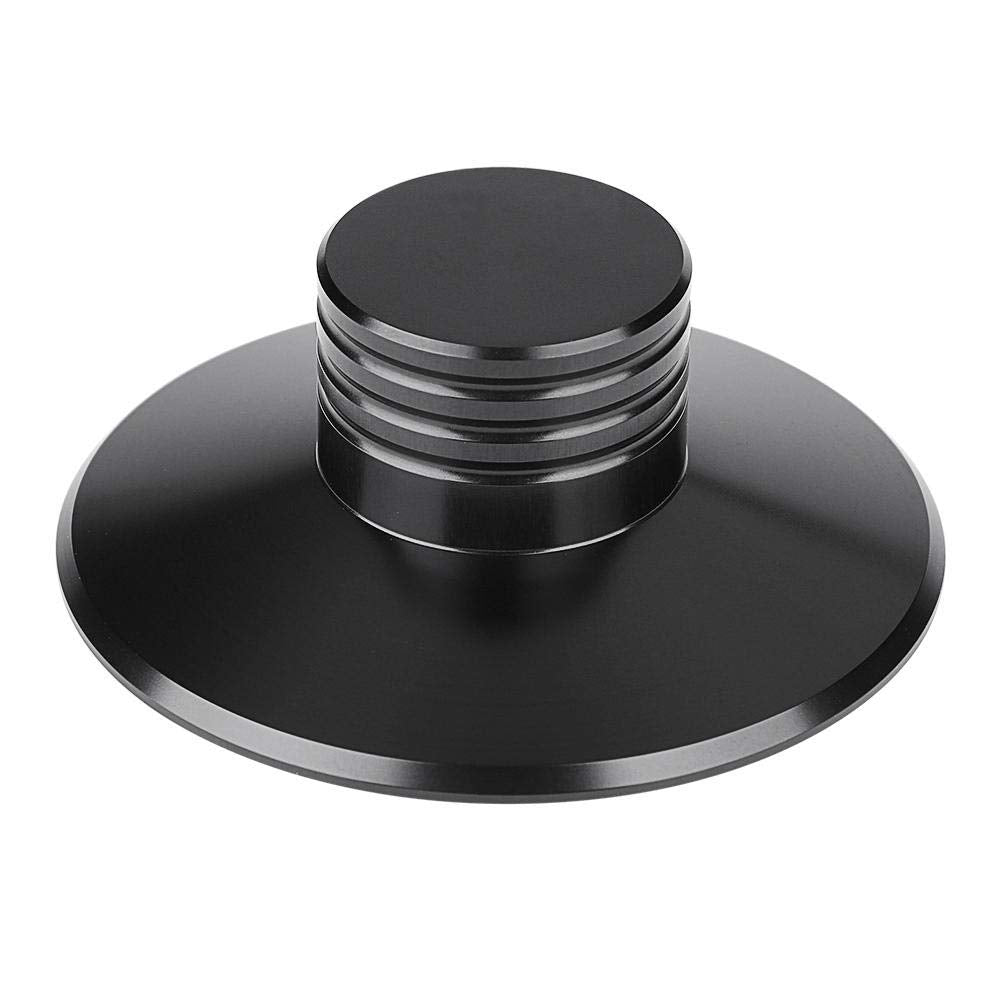 Fosa Estabilizador de Peso de Registro, Grabar Peso Abrazadera de Vinilo LP Placas de Metal Estabilizador de Disco de Metal Tocadiscos para el Reproductor de Discos, Reproductor de CD, chasis(Black)