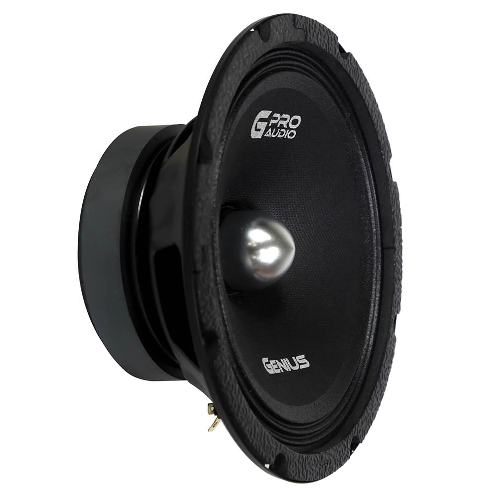 Genius Par de Bocinas de Medios Profesional MR108BP 8" con Bala para Auto Audio