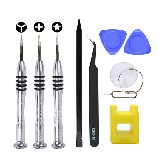 Kit de herramientas de reparación de destornilladores para iPhone, PH000 Phillips, 0.8 mm Star P2 Pentalobe, Y0.6 Tri-Point Y000 Tri-Wing Destornillador para Apple iPhone X/8/8 Plus, 7/7Plus, 6P/6S/6/5S/5/5C/4S/4/SE, iPod, iTouch