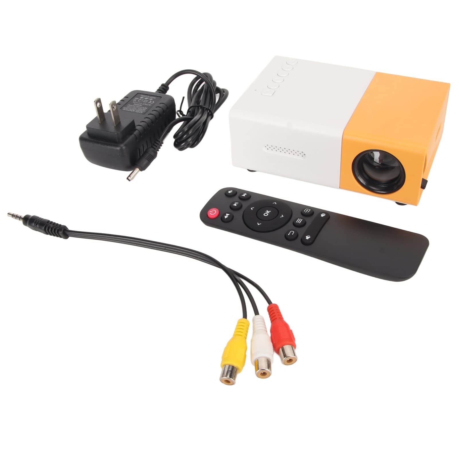 banapoy Mini Proyector, HD 1080P TFT LCD Proyector de Video Portátil con Control Remoto AV VGA HD USB, Proyector de Cine en Casa Video Proyector de Teléfono Pequeño de Bolsillo Inteligente