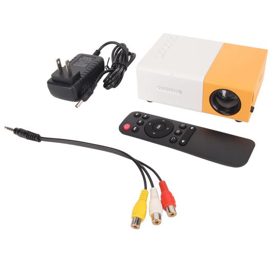 banapoy Mini Proyector, HD 1080P TFT LCD Proyector de Video Portátil con Control Remoto AV VGA HD USB, Proyector de Cine en Casa Video Proyector de Teléfono Pequeño de Bolsillo Inteligente