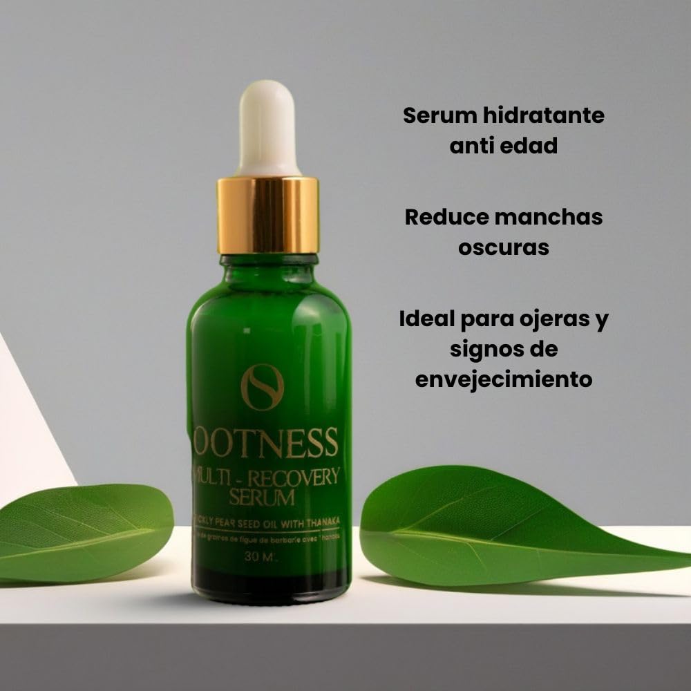 Multi Recovery Serum. Serum Aceite Facial. Thanaka + Oleico. Reduce la aparición de manchas oscuras. Rico en aminoácidos.