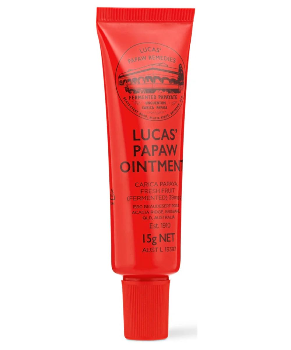 Lucas Papaw Ointment 15g Tube with lip applicator - TWIN Pack for value by Lucas Remedies