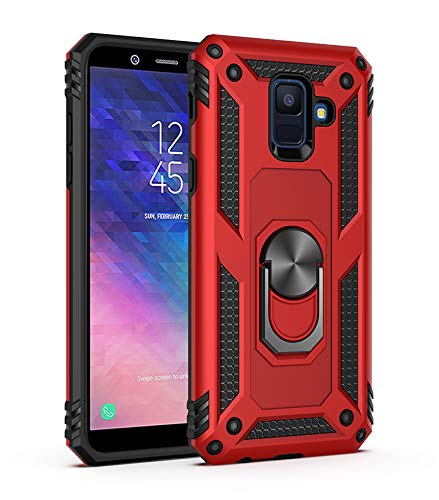 Funda para Samsung Galaxy A6 2018 Soporte Rojo 2 en 1
