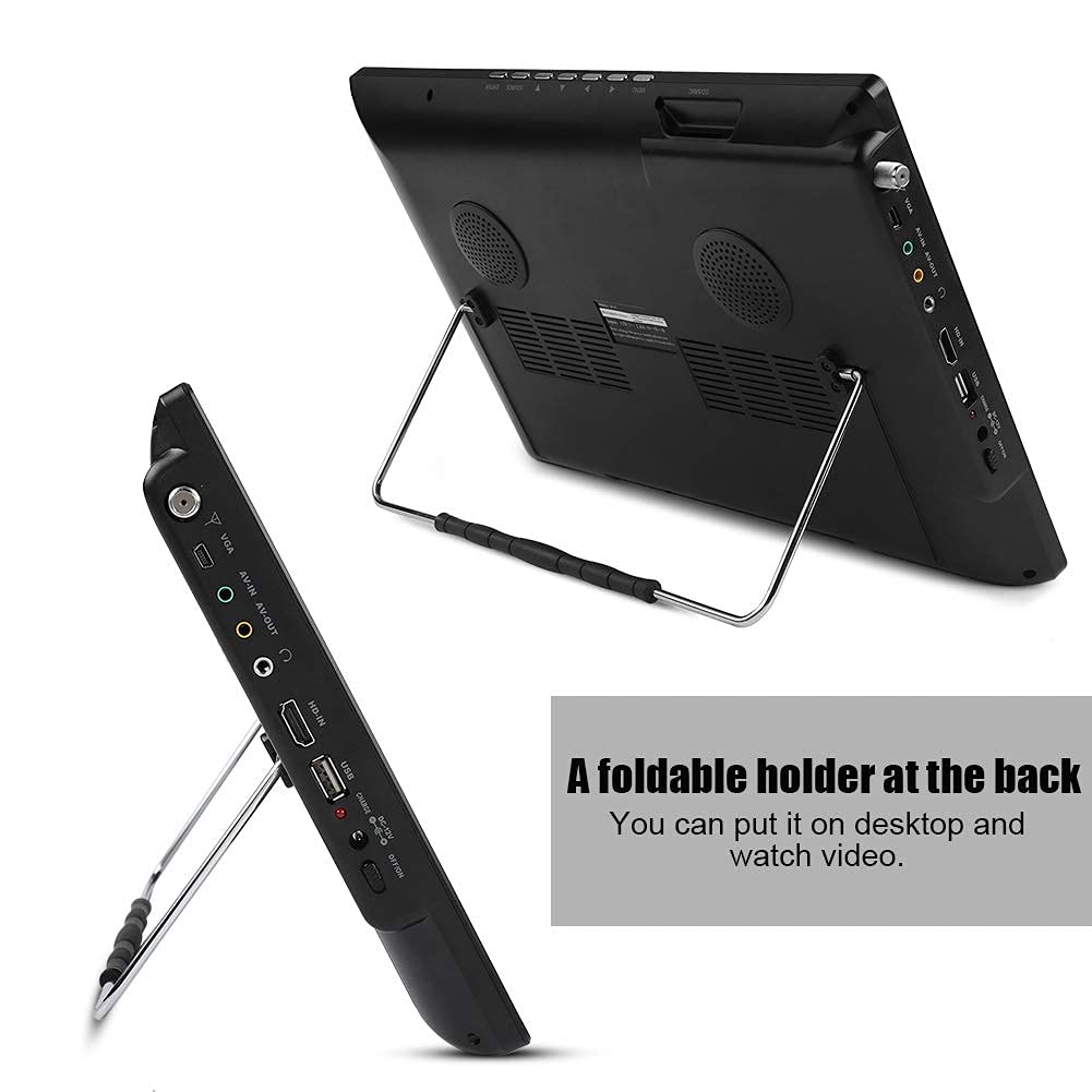 Televisión Digital Portátil ATSC 1080P HD con Soporte Plegable para Automóvil y Hogar