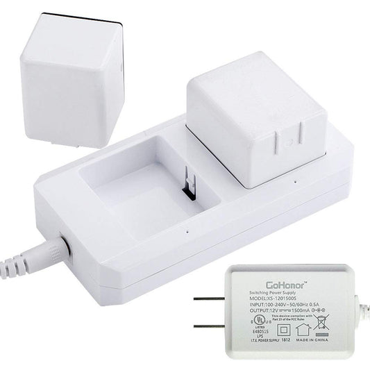 GoHonor Charging Station Compatible Arlo Charger for Arlo Rechargable Batteries for Arlo Pro & Arlo Pro 2 & Arlo Go & Arlo Security Light VMA4410 Fireproof Material Adapter Pass FCC & UL Certified