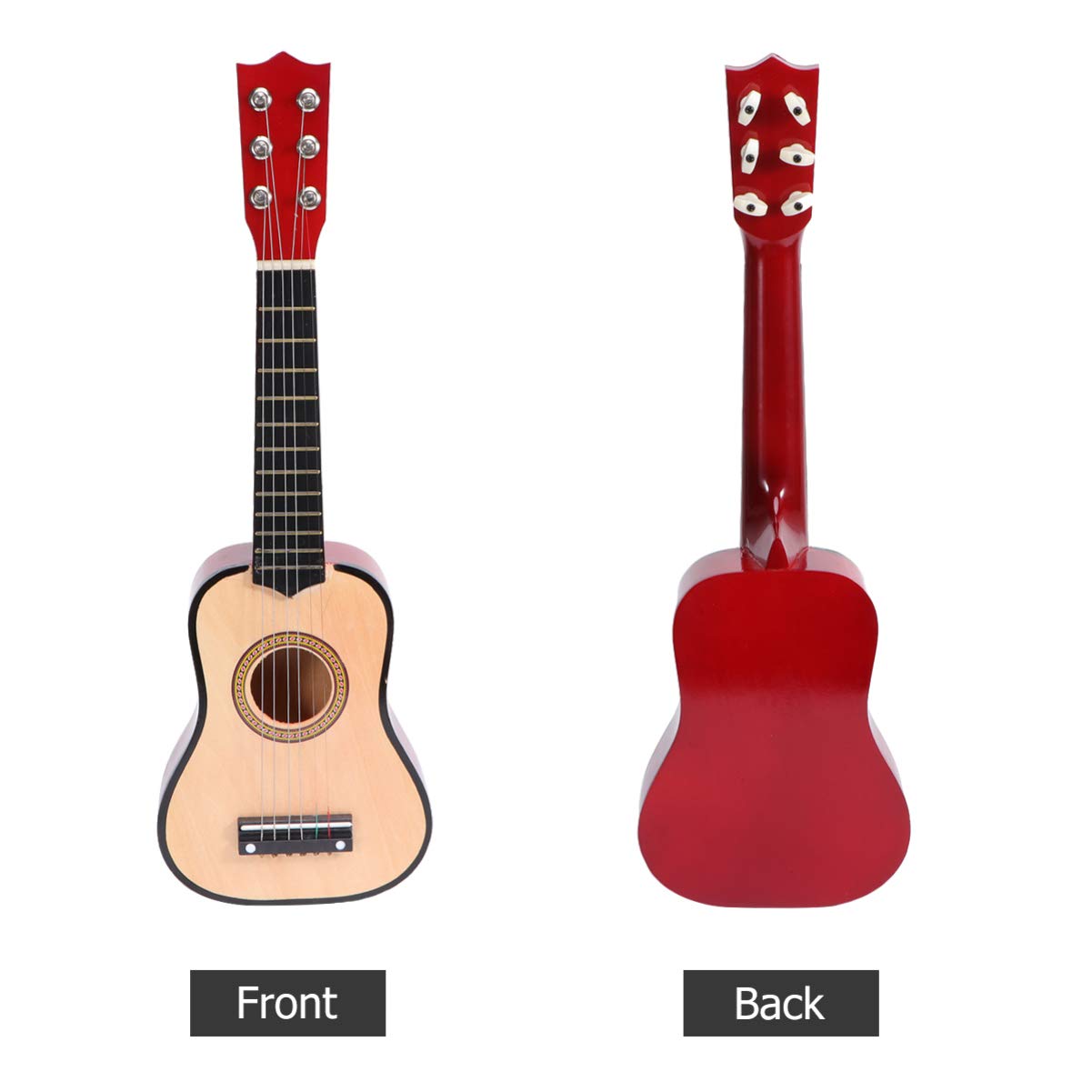 Ciieeo 21 Acústicas Guitarra Pequeña Guitarra Acústica Clásica Con Cuerda De Selección Para Principiantes Niños Adultos Instrumento Musical (Beige) Guitarra Electroacústica