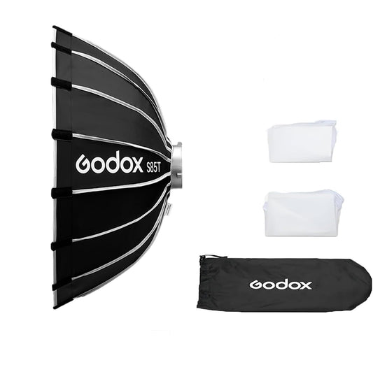 Godox S85T Softbox Tipo Paraguas de liberación rápida de 85 cm/33,5 Pulgadas Softbox Plegable Profesional con Soporte Bowen estándar y difusores para Estudio de fotografía Fotografía Retrato