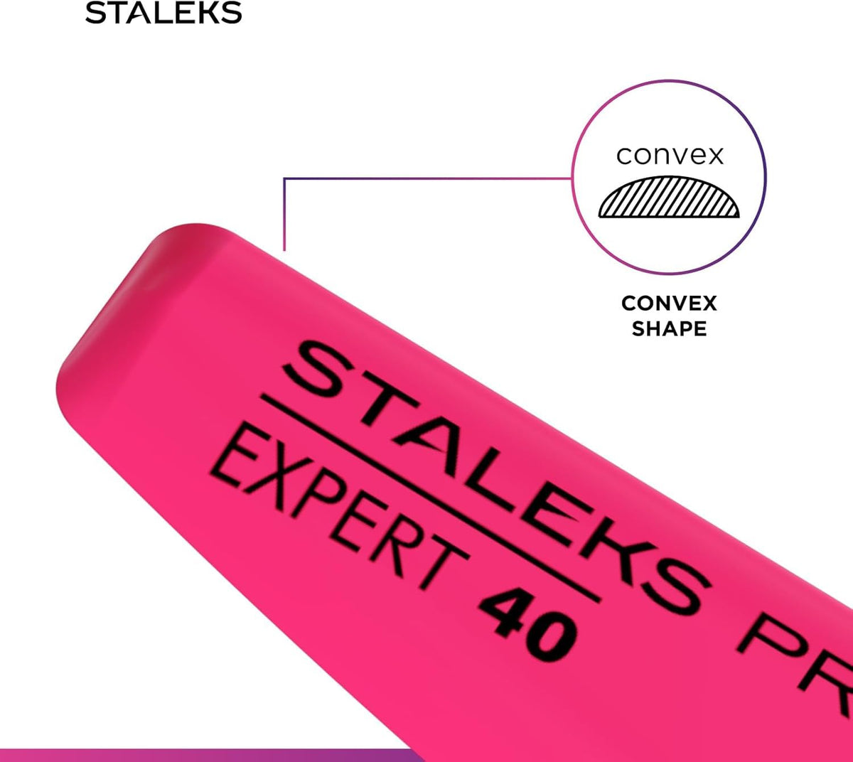 Staleks Pro, SPBE-40 - Base acrílica para limas de uñas desechables (acrílico), diseño de luna media