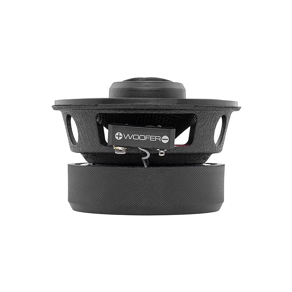 DS18 ZXI-44 Altavoz coaxial de Audio para Coche de 4 Pulgadas con Altavoz de Agudos de neodimio Integrado y Cono de Kevlar – 2 vías 150 vatios máximo 4 ohmios (2 Altavoces)