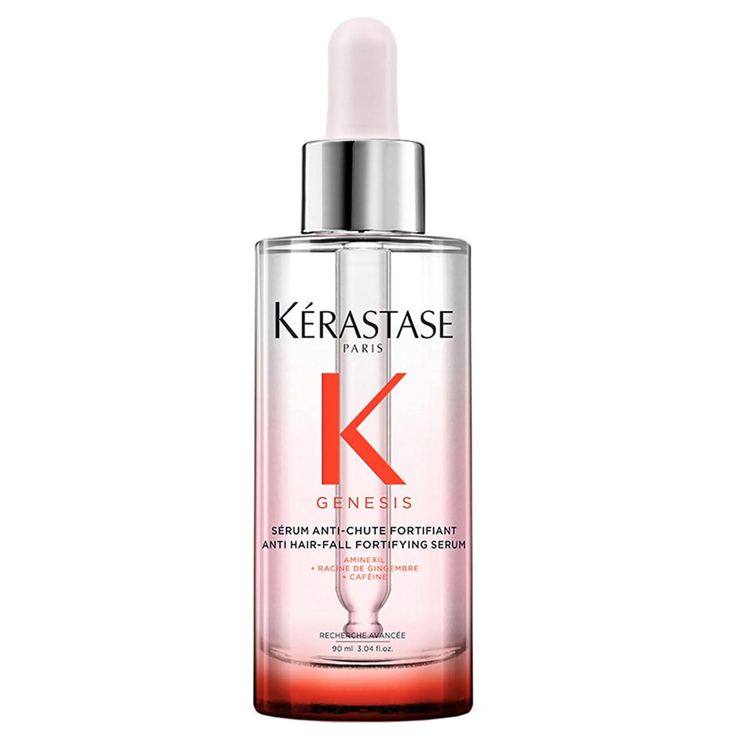 KÉRASTASE Sérum Anti-Chute Fortifiant | Frena la caída diaria del cabello y protege de las agresiones externas | Con Aminexil 1.5%, Arginina, Cafeína y Raíz de Jengibre | 90ml